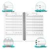 English Daily Fitness Plan & Exercise Check-in A5 Coil Notebook