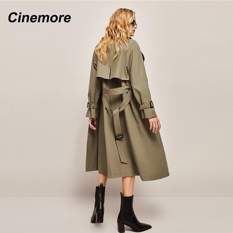 Kaufe Cinemore Trenchcoat für Damen, lange Windjacke, lässig