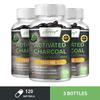 Coconut Shell Activated Charcoal Capsules, 1200mg Per Serving; Soothes the Digestive Tract; Relieves Gas and Bloating; Suitable for Adults.