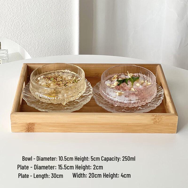 Irregular Glacier Glass Dessert & Snack Plate