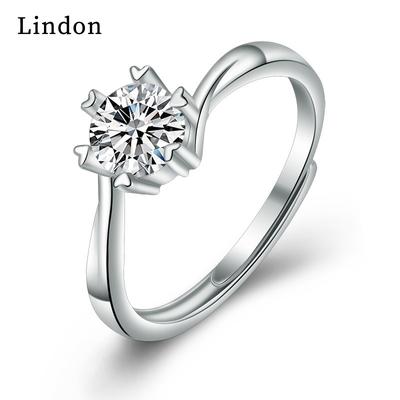 Lindon Klassischer Zirkonring aus Kupferlegierung, Damenschmuck, Hochzeitsversprechen, Partygeschenk