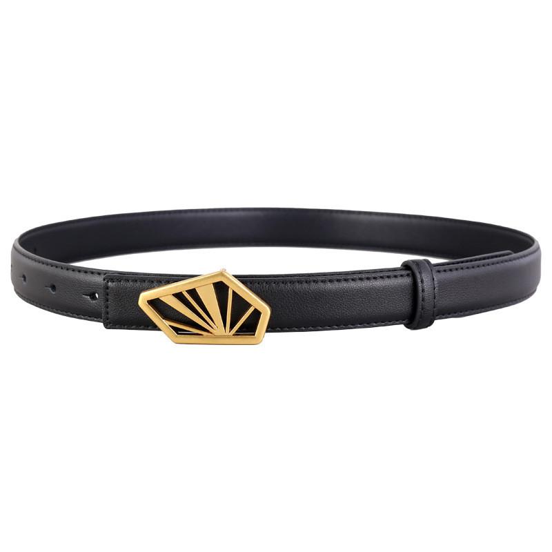 Fashion Leather Belt For Women With Smooth Buckle For Casual And Office Wear