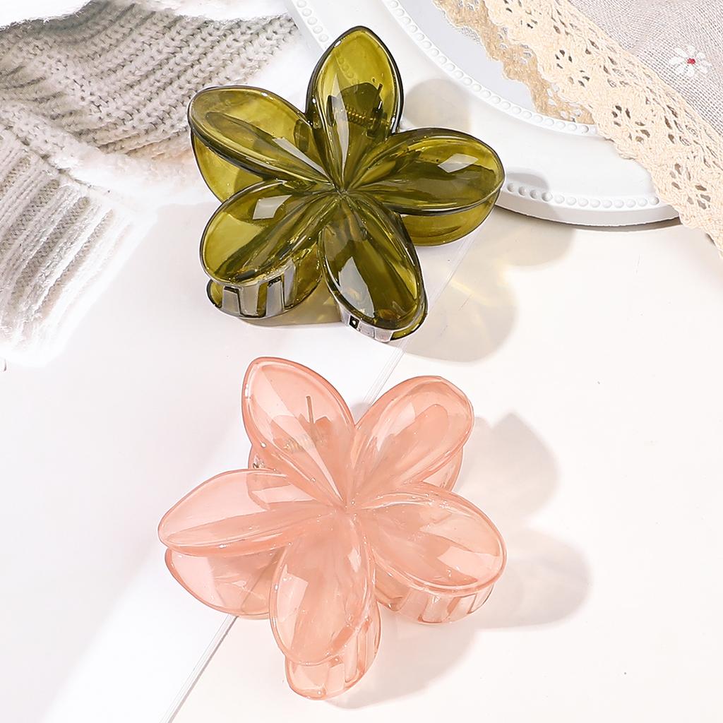 Große Bernsteinfarbene Blumen-Haarklammern Krallen-Haarklammern Für Damen Starke Styling-Haarklammern Niedliche Haarklammern Für Mädchen Geeignet Für Dickes Und Dünnes Haar