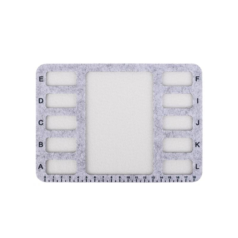 

Нескользящий коврик-сетка для бисероплетения, поднос для дизайна бисера для изготовления ювелирных изделий, с фетровыми поверхностями и измерительной разметкой S