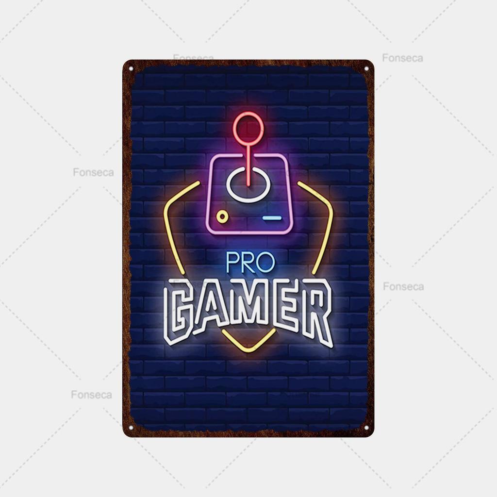 Neon-Spielschild, Metallschild, Vintage-Blechschild, Metall, Vintage-Bar, Vintage-Wanddekoration, Bar, Club, Loch, Metallposter