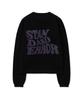 STANDARDERROR 87-Stan190 Country Oversized Color Block Lettering Knit Black