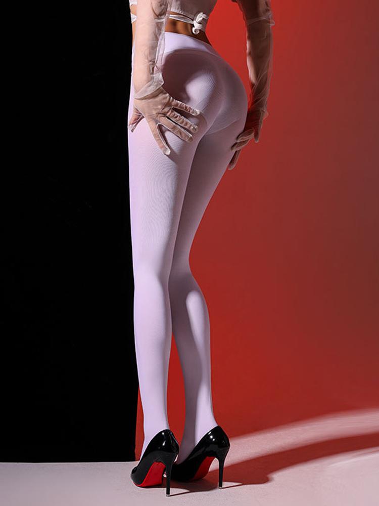 Deep Crotch Seamless Pantyhose Sexy 80D Velvet High Elastic Tights Leg Shaper Wear Exotic Women'S Lingeries Traceless Pantyhose
