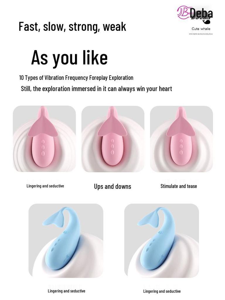 Deba Whispering Whale Tragbarer Vibrator - Lustvoller, Leiser und Flirtender Weiblicher Begleiter