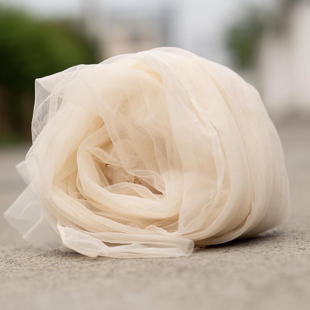 Fairy Mist Soft Tulle Fabric: Handmade Solid Color Lace Veil for Clothing DIY Projects