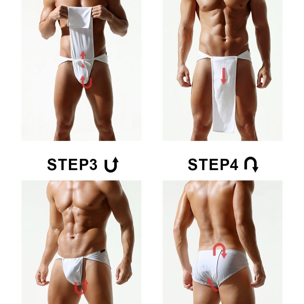 Men's Sexy Low-rise Briefs Japanese Style Novelty Erotic Underwear Solid Color Cotton Soft Briefs