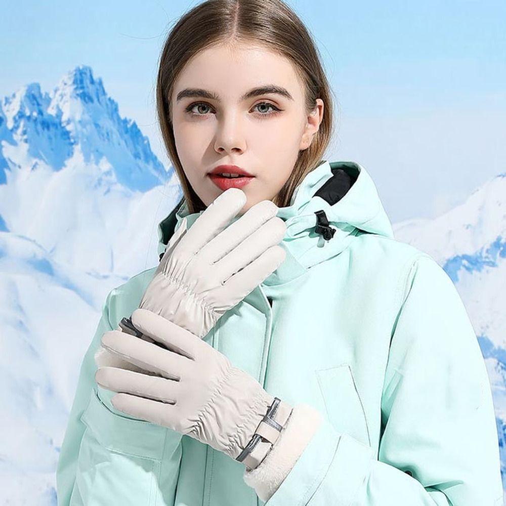 Skiing Gloves Windproof Full Finger Mittens Fashion Snowboard Gloves  Hiking