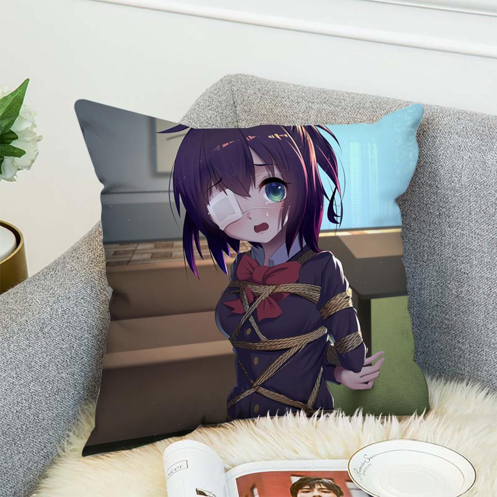 Takanashi Rikka Pillow Case For Car Sofa Decorative Home Double-sided Print Plush Square Throw Pillow Cushion Cover