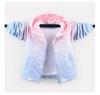 2025 Korean Style Gradient Windbreaker Jacket for Girls, Medium Size - Casual Outerwear In Stock