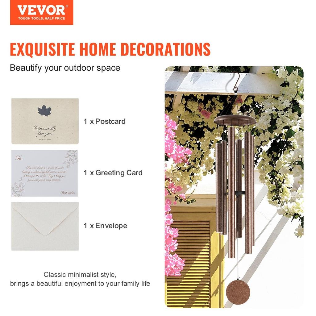 Wind Chimes for Outside 1270 mm Aluminum Memorial Deep Tone Wind Chimes