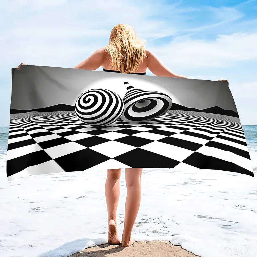 Psychedelic Stripe Beach Towels for Adults Quick Dry Bath Towel Pool Towels for Adults Swimming Towel hot tub Towels Shower