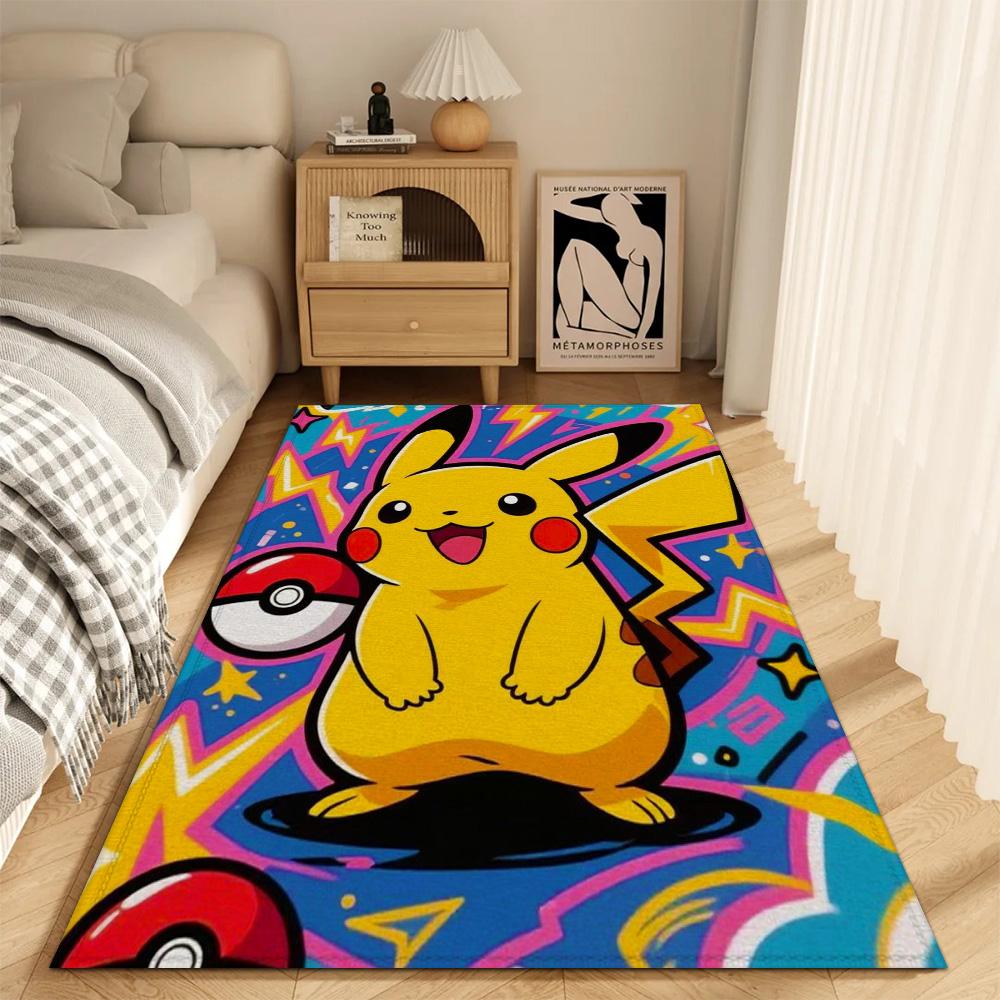 Fashion Entrance Mat Kitchen Carpet Living Room Rugs Decoration P-pikachu Floor Mats Super Absorbent Bathroom Rug Balcony Door