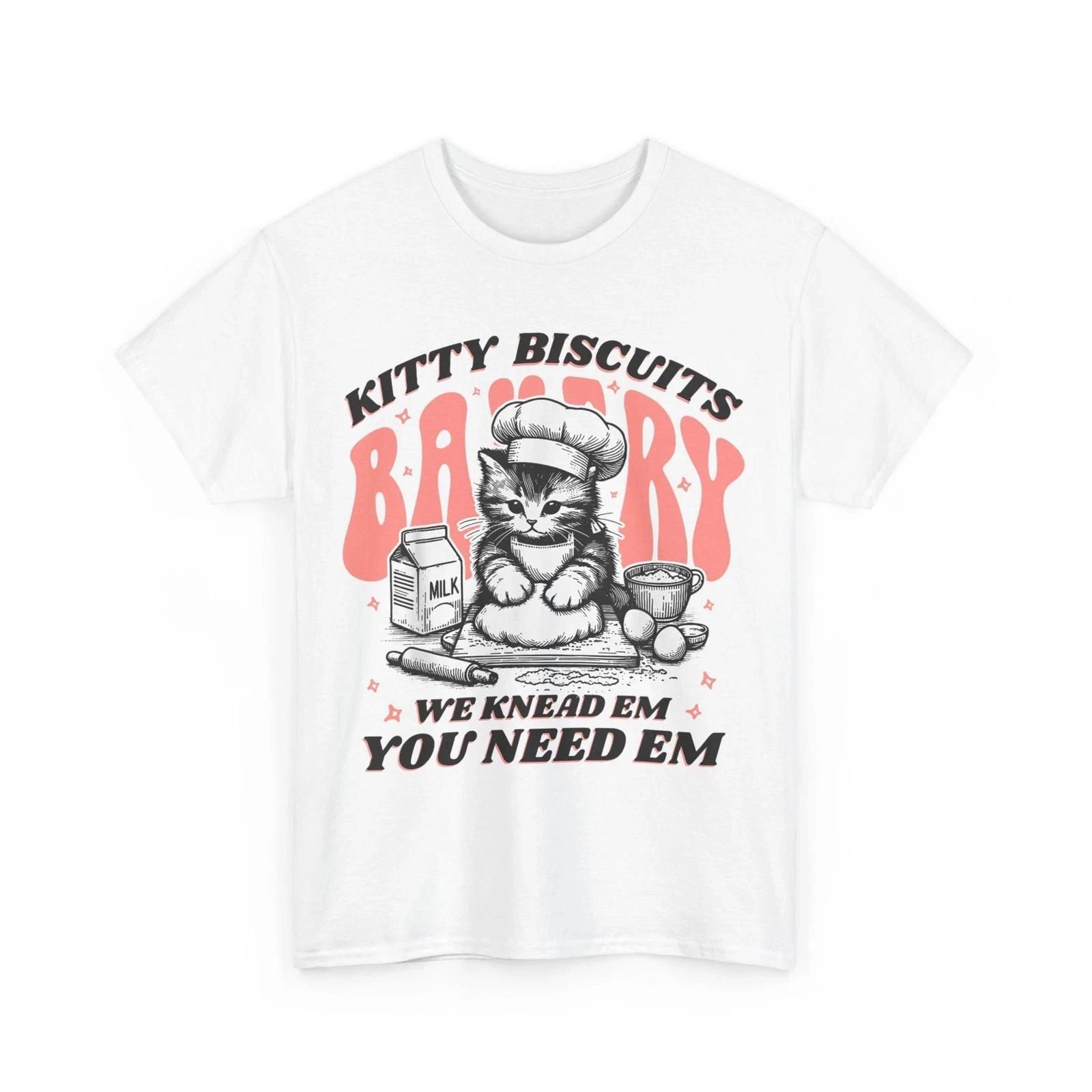 

Kitty Biscuits Bakery T shirt Funny Cat Baking Lover Tee L