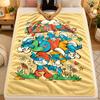 Flannel BlanketSmurfs cute Warm Soft Throw Blanket for Indoor Sofa Bed Living Room Use