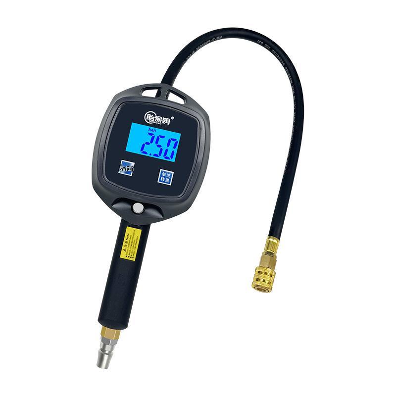 Digital Tire Pressure Gauge with Large Display and Inflator
