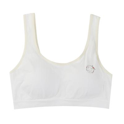 Lencería de desarrollo para niña, camiseta sin mangas para estudiante, sujetador deportivo fino de algodón transpirable para niña