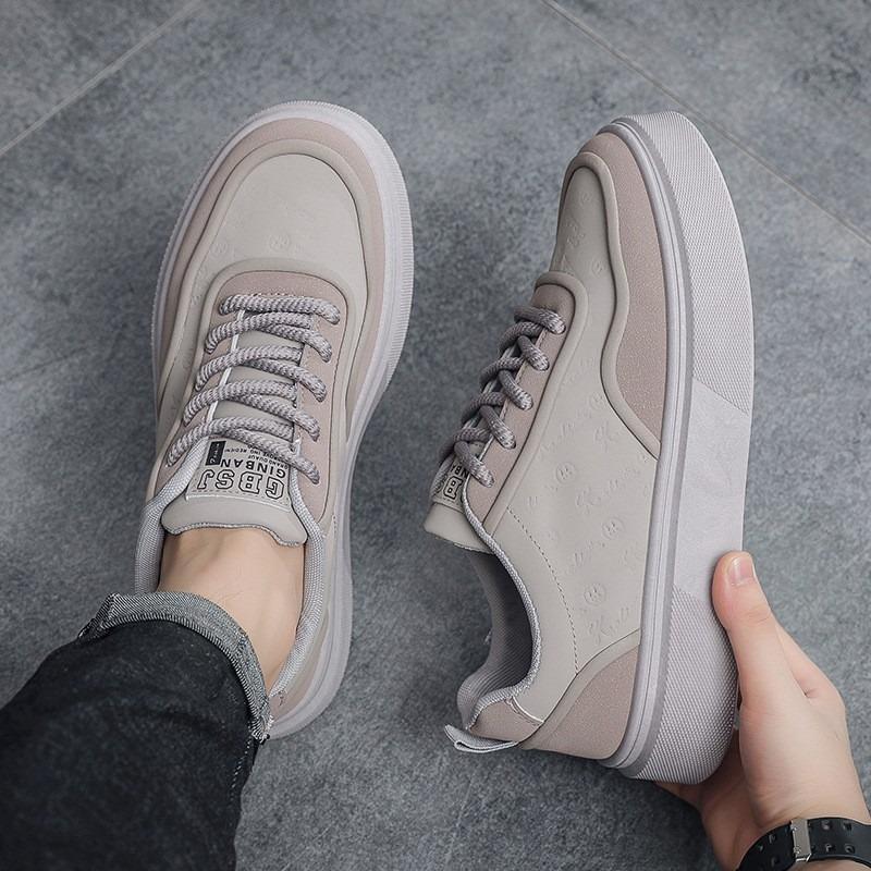 Autumn new men's casual sports shoes low-top lace-up fashionable versatile thick-soled heightening men's shoes trendy shoes men