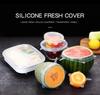 6Pcs/lot Food Adjustable Elastic Silicone Cover Cap Universal Expandable Lids for Cans Dishes Bowl Reusable Stretch Kitchen