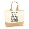 Cabas - PLANETEE - J'peux Pas Je Préfère Le Jazz - Coton Lourd - 18 L (48×37×13 Cm) - Fond Jute