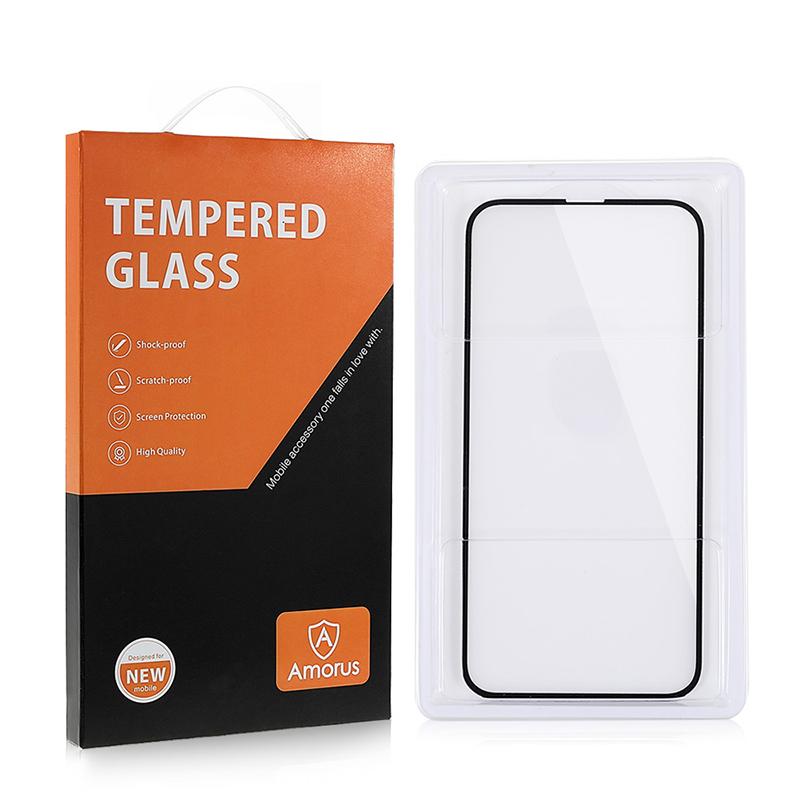 AMORUS For Xiaomi Poco F5 5G/Redmi Note 12 Turbo Tempered Glass Film Silk Printing Phone Screen Protector