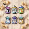 Cartoon Katze Brosche Emaille UFO Metall Brosche, Aliens Raumschiff Kätzchen Abzeichen Pin, Kleidung Tasche Schals Hut Zubehör für Männer Frauen Reversnadel