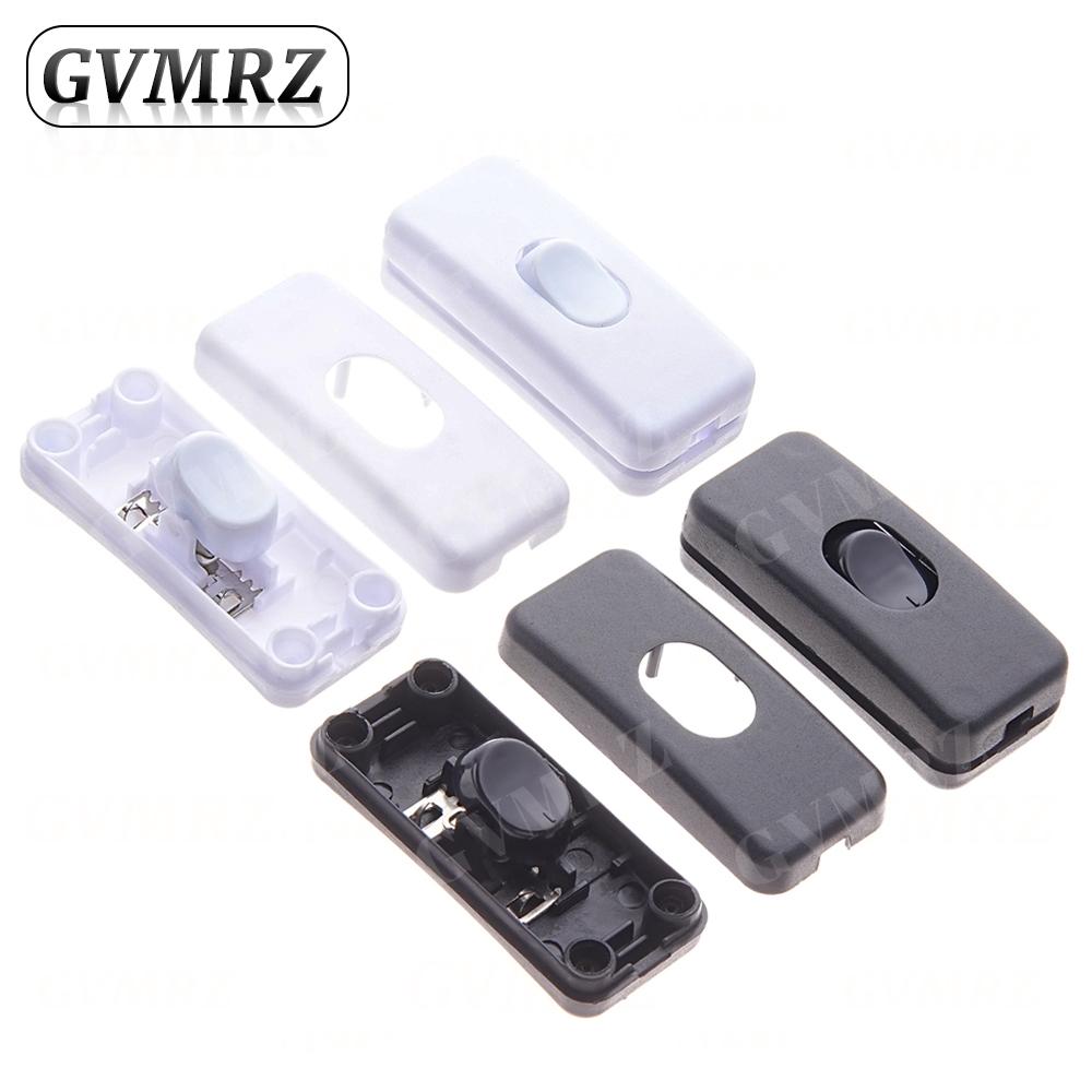 2PCS Light Switch AC 0-250V 6A Lnline ON/OFF Table Desk Lamp Cord Cable Toggle Rocker Switches Control For LED Lighting