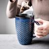 475ml Europe Retro Ceramic Mug Coffee Creative Office Office Tea Drink Drinkware Couples Cup Christmas Gift