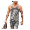 Vintage Fil Baskılı Erkek Yaz Bodybuilding Atlet Bol Kolsuz Tank Top