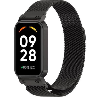 Milanese Bracelet for Xiaomi Redmi Smart Band 2 / Xiaomi Smart Mi Band 8 Active, Black