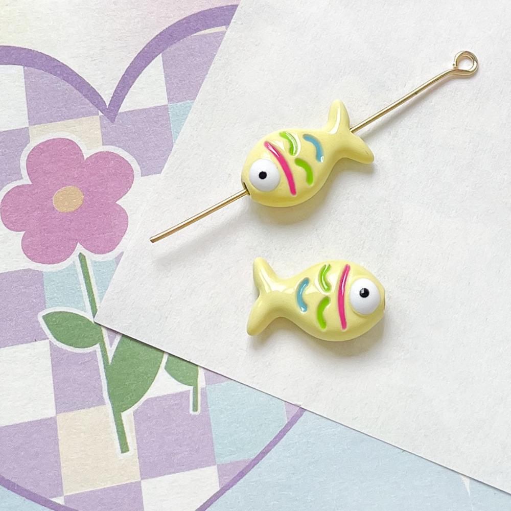 10pcs Cartoon Mini Fish Beads Handmade Craft Jewelry Making Material DIY Accessories
