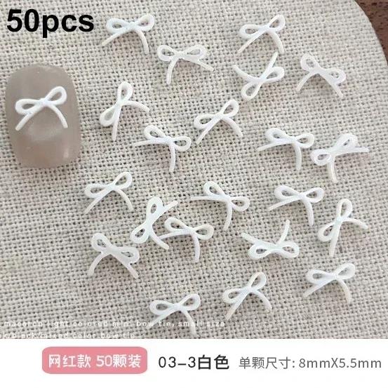 French Ribbons Colorful Resin Cute Bowknot Charm Leopard Print Bow Tie Nail Art Decorations Manicure Tools Accessories Wholesale