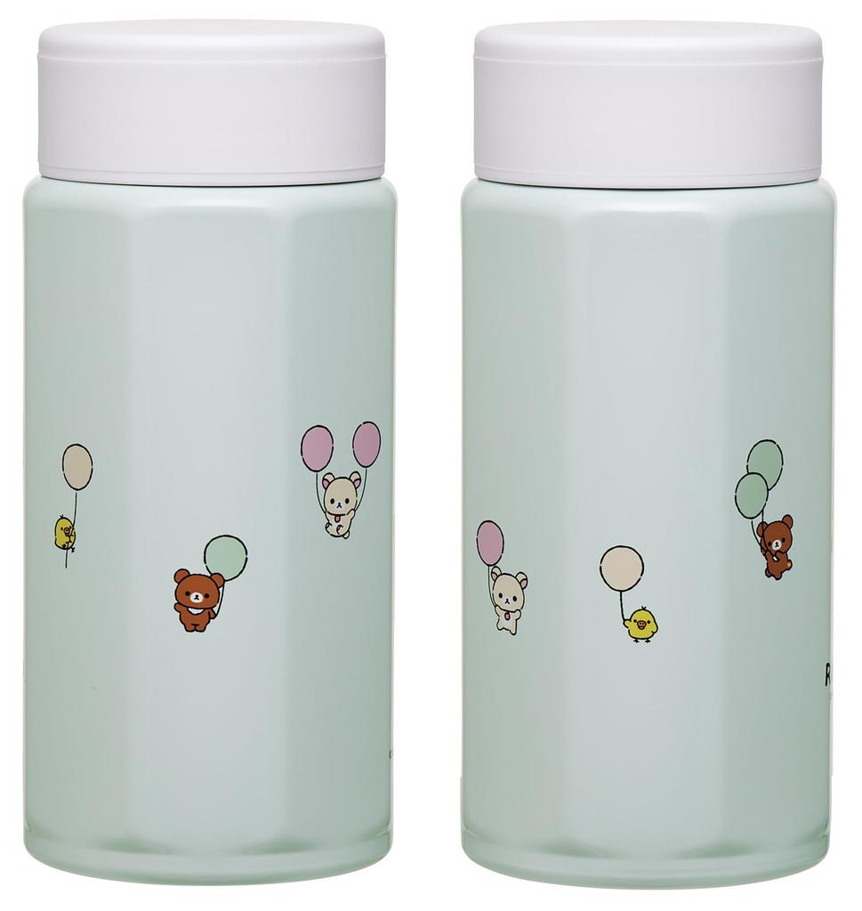 Skater Stainless Steel Mug Bottle 350ml Easy To Hold Octagonal Insulated Water Bottle Rilakkuma Fluffy Balloon STO469278