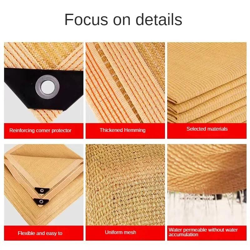 2x2m 2x4m Rete Ombreggiante Estiva da Esterno Beige Rete Ombreggiante Avvolta Panno Ombreggiante Perforato Rete Ombreggiante Ispessita per Isolamento Termico