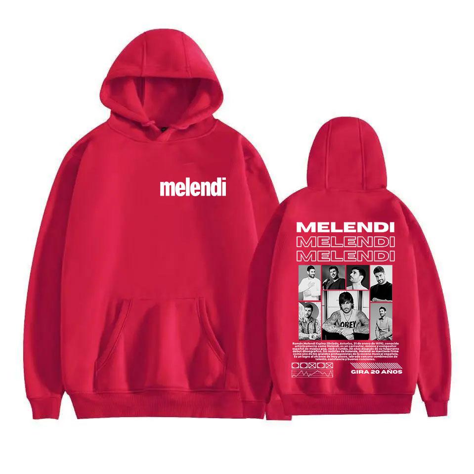 Melendi Tour Album  Fans Hoodie Men's Rap Hip Hop Punk Gothic Pullover Sweatshirt Unisex Casual Oversized Hooded Streetwear