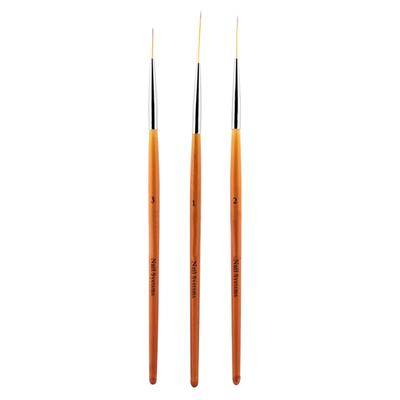 3 Stück Nail Art Zeichenlinienpinsel Malstift Nagel Punktierwerkzeug Set