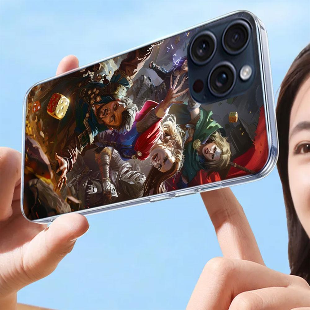 Game D-Dungeons D-Dragons D-DND Clear Phone Case For Iphone 17 Air 16 Pro Max 15 Pro 14 Plus 17E 16E 11 13 12 Mini Cover Cases F