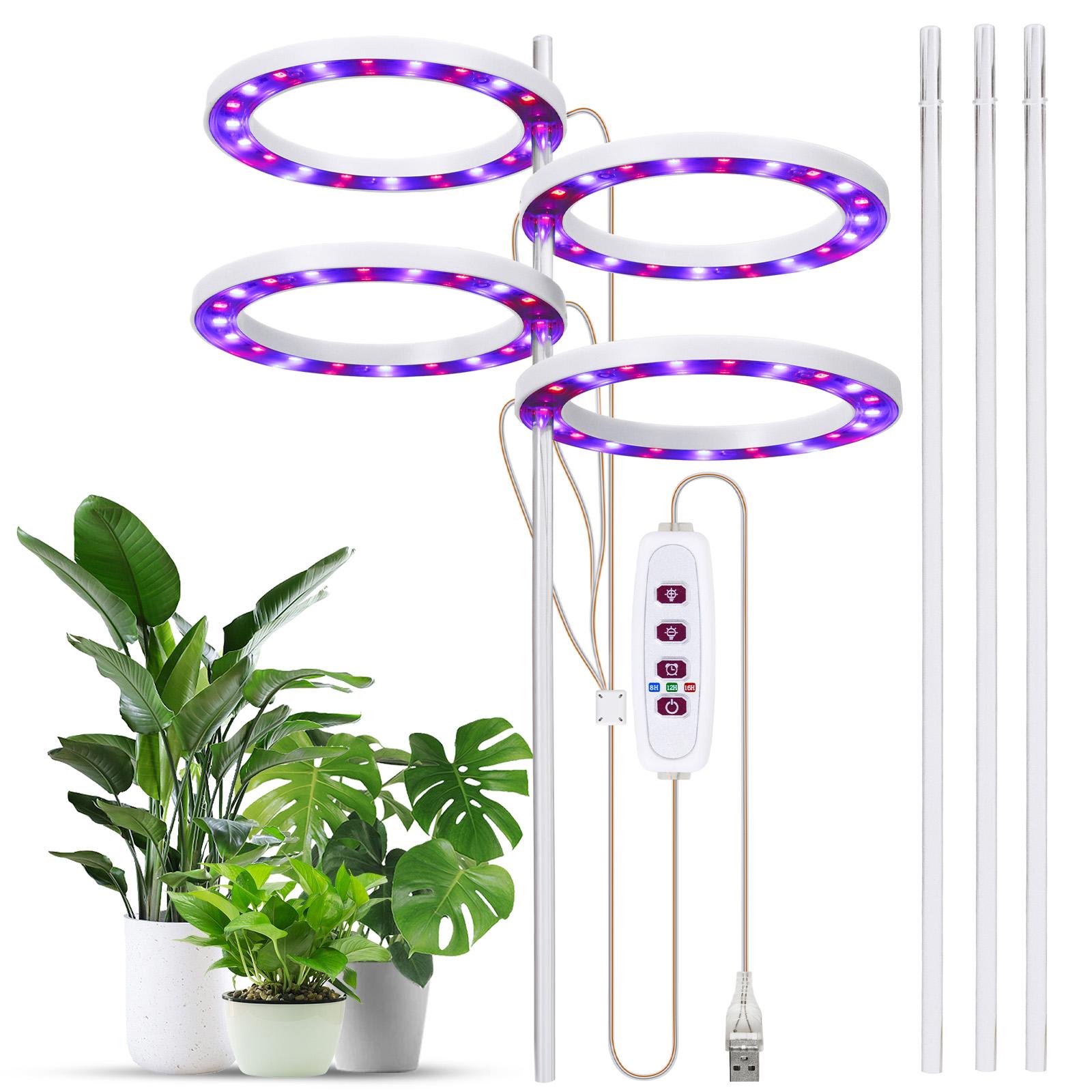 Grow Lights iekštelpu augiem, 4 galvas