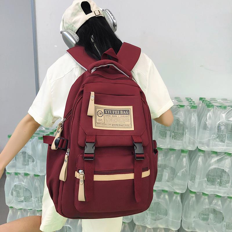 New schoolbag female college student high school student casual backpack simple large capacity boys backpack
