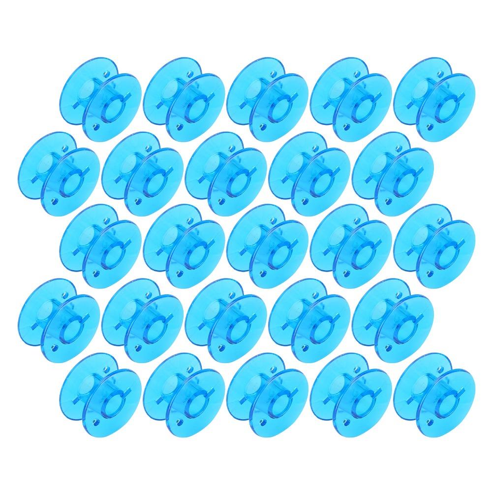 25pcs With Organizer Empty Bobbins Plastic Sewing Machine Accessories Plastic Spool Household Use