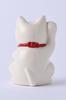 Maneki Neko White Lacquerware Paw Metal Lucky Good Feng Takaoka Copperware Neko Gin-Yado (Lucky Cat) (Right Raised) / Figurine, Cat, Luck, Shui,