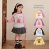LUSON Little O Baby Girl's 2026 Spring Raglan Sleeve Cartoon T-Shirt