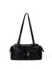 Vintage Multiple Pockets Women Shoulder Bags Soft Pu Leather Handbags Retro Motorcycle Bag Y2K Sac for Girls Daily Commuting Sac