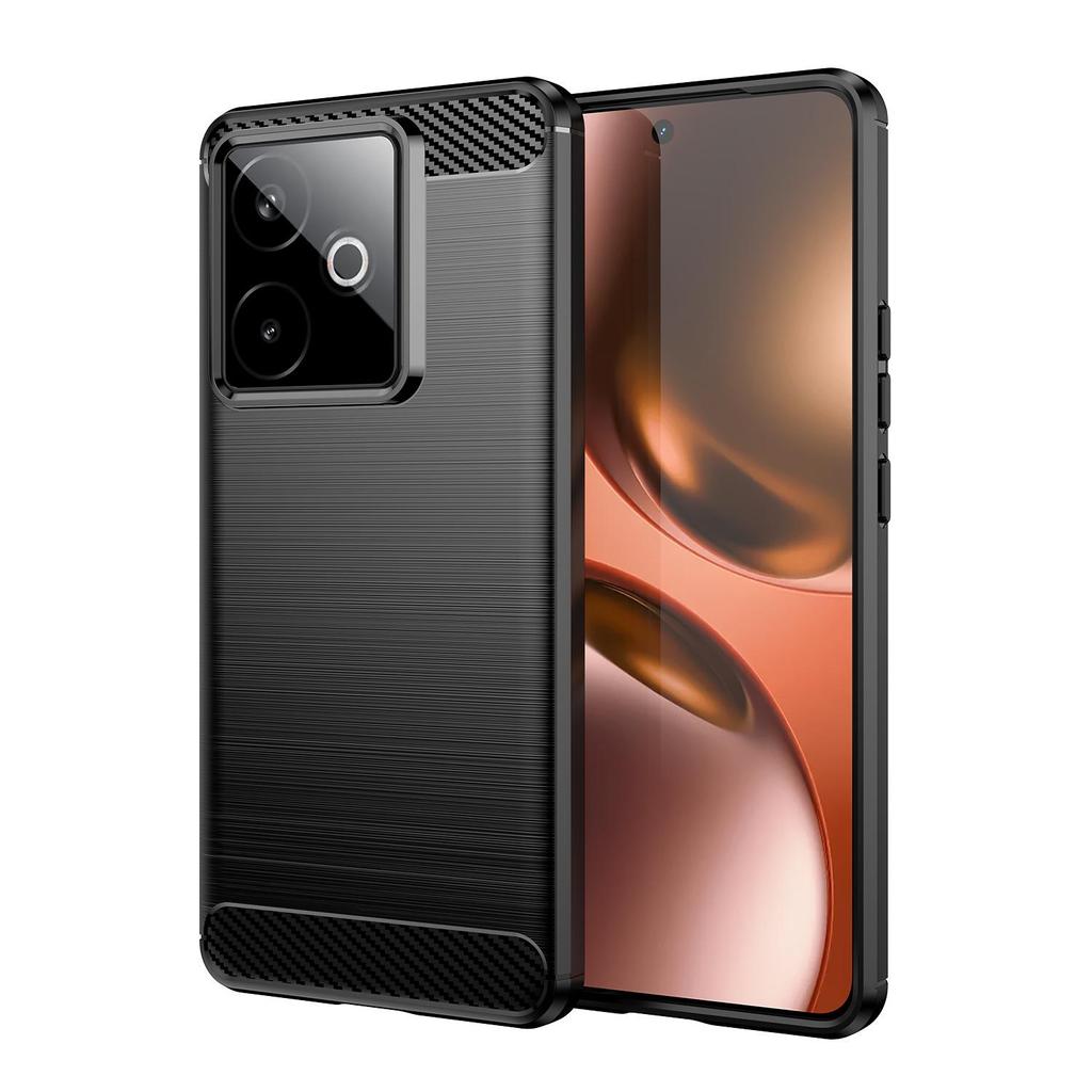 Brushed Carbon Fiber Texture Protective Case for Realme 15 Pro and GT 7T Phones