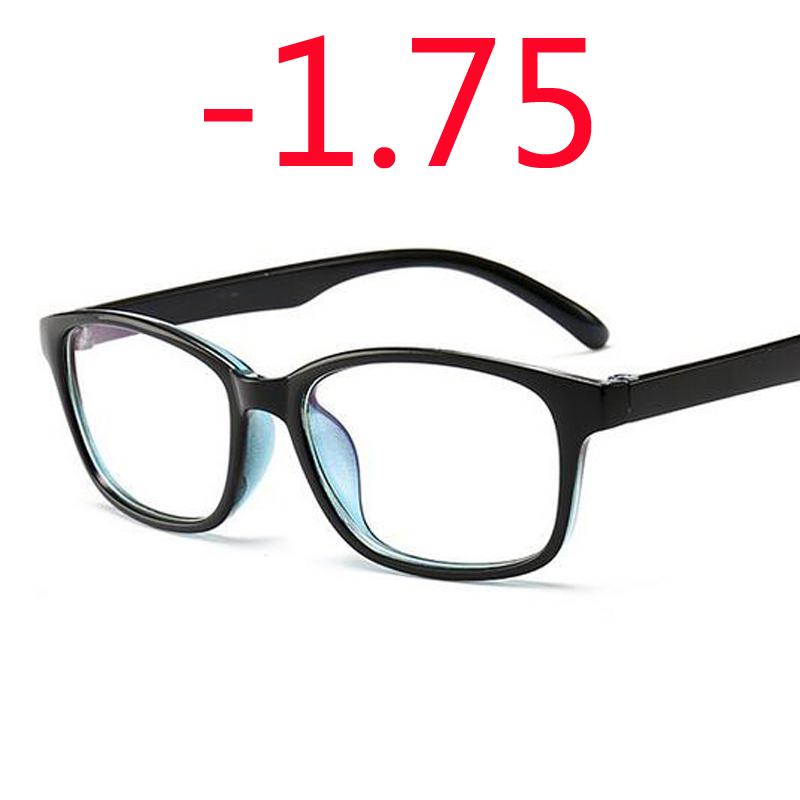 -1.0 -1.25 -1.50 -1.75 -2.0 -2.5 -3.0 To -4.0 Finished Myopia Glasses Women Men Short Sight Eyewear Black Blue Red Frame
