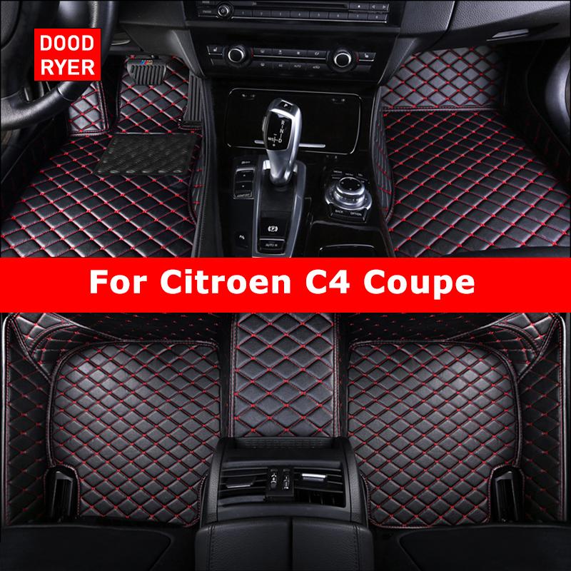 DOODRYER Custom Car Floor Mats For Citroen C4 Coupe 2004-2011 Auto Carpets Foot Coche Accessorie