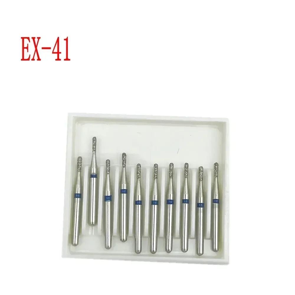 10pcs/box Dental Diamond Burs Drill FG Diamond 1.6mm Shank for High Speed Handpiece Burs